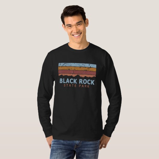 Black Rock State Park Connecticut Retro Cool T-Shirt (Vorne ganz)