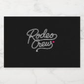Black Rodeo Crew Western Bachelorette Party Alkoholflaschenetikett (Einzelnes Label)