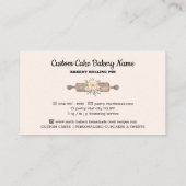 Black Rolling Button Rustikale Bäckerei Visitenkarte (Rückseite)