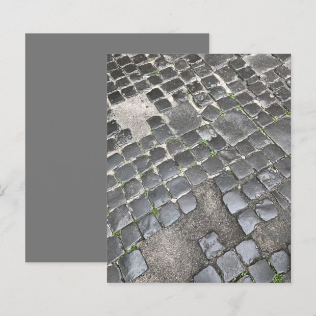 Black Roman Cobblestones Scrapbook Paper (Vorne/Hinten)