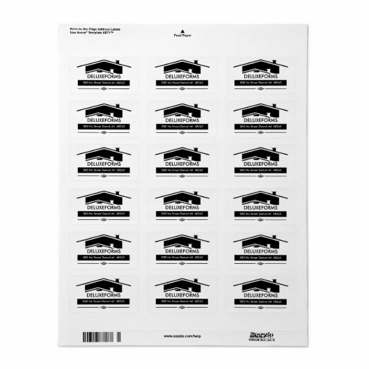 Black Roof Adressaufkleber (Vorne)