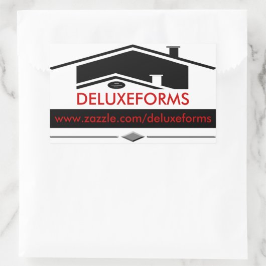 Black Roof Rechteckiger Aufkleber (Tasche)