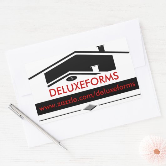 Black Roof Rechteckiger Aufkleber (Umschlag)