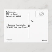 Black Roof Vielen Dank Postkarte (Rückseite)