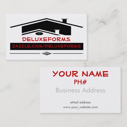 Black Roof Visitenkarte (Vorne/Hinten)