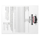 Black Roof Vorschlag Notizblock (Vorderseite)