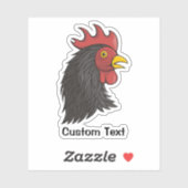 Black Rooster Aufkleber (Blatt)