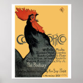 Black Rooster Cocorico Theophile Steinlen Poster (Vorne)