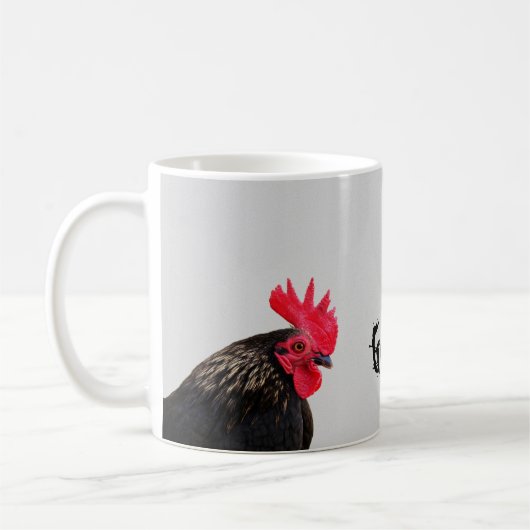 Black Rooster - Good Morning - Anpassbar Kaffeetasse (Links)