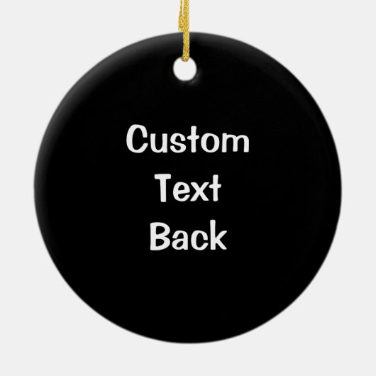 Black Rooster Keramik Ornament (Hinten)