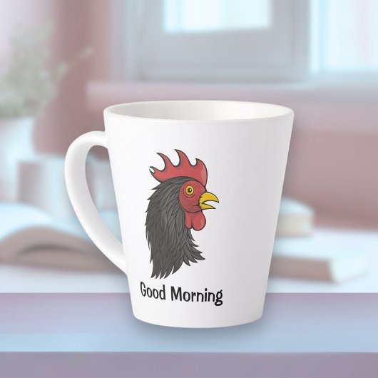 Black Rooster Milchtasse