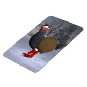 Black Rooster Santa Claus Magnet (Linke Seite)