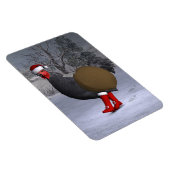 Black Rooster Santa Claus Magnet (Rechte Seite)