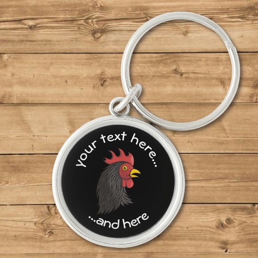 Black Rooster Schlüsselanhänger
