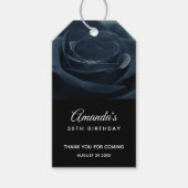 Black Rose Blume Dark Gothday Vielen Dank Geschenkanhänger (Vorderseite)