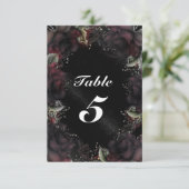 BLACK Rose Blumenkarte Hochzeitskarte Einladung (Stehend Vorderseite)