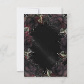 BLACK Rose Blumenkarte Hochzeitskarte Einladung (Rückseite)