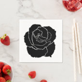 Black Rose Cocktail Napkins - Hochzeitsessen Party Serviette (Beispiel)