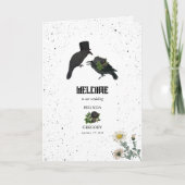 Black Rose Crows Wedding Order of Service Programm (Vorderseite)