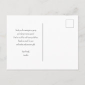 Black Rose Dark Gothic Blume Foto Vielen Dank Postkarte (Rückseite)