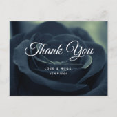 Black Rose Dark Gothic Blume Foto Vielen Dank Postkarte (Vorderseite)