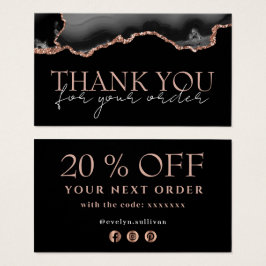 Black Rose Gold Age danke Ihnen Discount Card