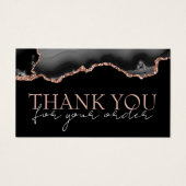 Black Rose Gold Age danke Ihnen Discount Card (Vorderseite)