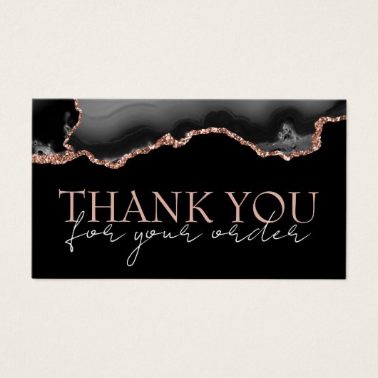 Black Rose Gold Age danke Ihnen Discount Card (Vorderseite)