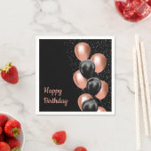 Black Rose Gold Balloon Chic Serviette (Beispiel)