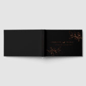 Black rose gold botanical luxury wedding gästebuch (Voll)