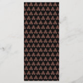 Black Rose Gold Celtic Knot Wedding Menu Cards Menükarte (Rückseite)