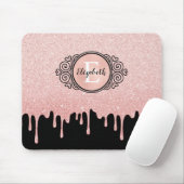 Black Rose Gold Drilling Glitzer Mousepad (Mit Mouse)