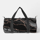 Black Rose Gold Glitzer Agate Small Duffel Bag Duffle Bag (Vorderseite)