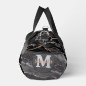 Black Rose Gold Glitzer Agate Small Duffel Bag Duffle Bag (Rechts)
