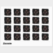 Black Rose Gold Glitzer Agate Soy Candle Labels Quadratischer Aufkleber (Blatt)