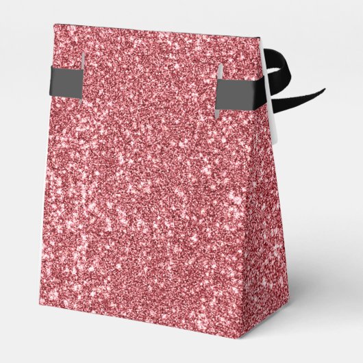 Black & Rose Gold Glitzer Chic Vielen Dank für Ihr Geschenkschachtel (Rückseite)