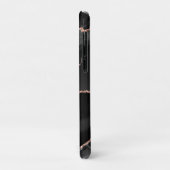Black & Rose Gold Imitate Glitzer Agate Case-Mate iPhone Hülle (Hinten/Links)