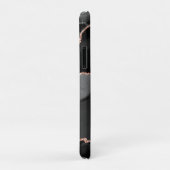 Black & Rose Gold Imitate Glitzer Agate Case-Mate iPhone Hülle (Hinten/Rechts)