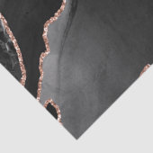 Black & Rose Gold Imitate Glitzer Design Seidenpapier (Detail)