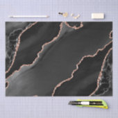 Black & Rose Gold Imitate Glitzer Design Seidenpapier (Handwerk)