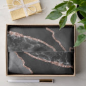 Black & Rose Gold Imitate Glitzer Design Seidenpapier (Geschenk)