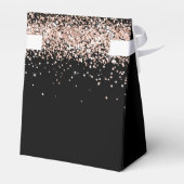 Black Rose gold Konfetti Geburtstag vielen Dank Geschenkschachtel (Rückseite)