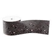Black Rose Gold Liquid swirl Abstract Design Ripsband (Spule)