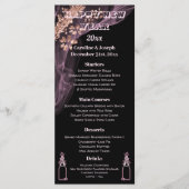 Black Rose Gold New Year Menu & Bubbly Champagner Menükarte (Vorderseite)