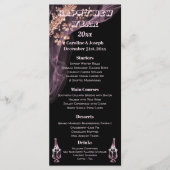 Black & Rose Gold New Year Menu & Champagne Menükarte (Vorderseite)