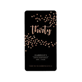 Black & Rose Gold Polka Dot Custom Gevor Label Adressaufkleber