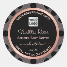 Black Rose Gold Produktverpackungsmarken mit Logo