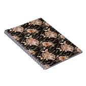 Black Rose Gold Tiger Floral Notizblock (Rechte Seite)