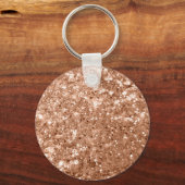 Black Rose Gold Tiger Floral Schlüsselanhänger (Rückseite)