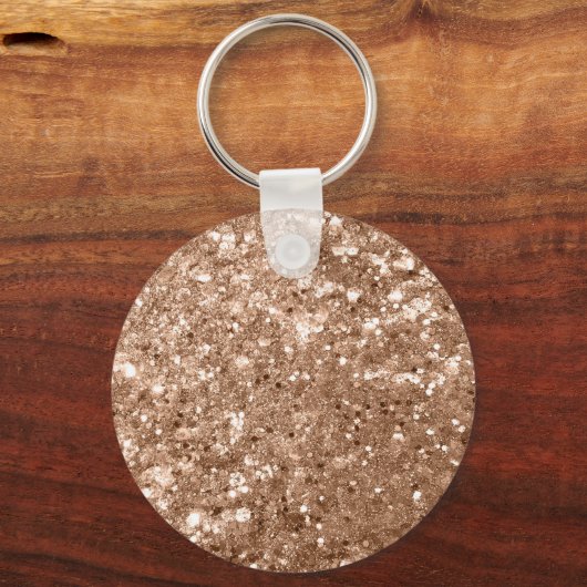 Black Rose Gold Tiger Floral Schlüsselanhänger (Rückseite)